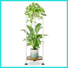 2 Tier Corner Plant Stand Indoor, 30 Inch Tall Vertical Metal Flower Heavy Du...