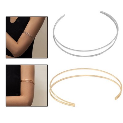 Einfache Oberarmmanschette Mode Armbinde Schmuck Wrap Metall Einstellbare Frauen