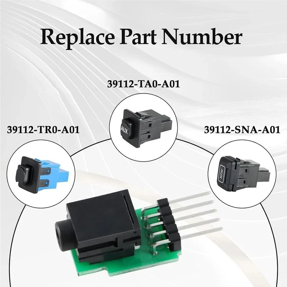 Nuevo adaptador de entrada auxiliar conector de entrada de audio kit de reemplazo para Honda Civic 06-11 Foto 4 de 4