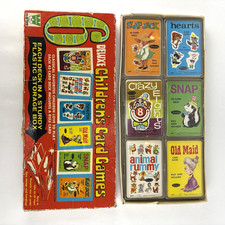 Vintage 1971 Whitman 6 Card Games Set in Plastic Cases with Original Storage Box
