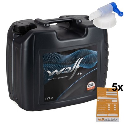 20L WOLF ECOTECH 0W40 FE PORSCHE A40 VW 502/505.00 MB 229.3/5 + DIN61 Abfüllhahn