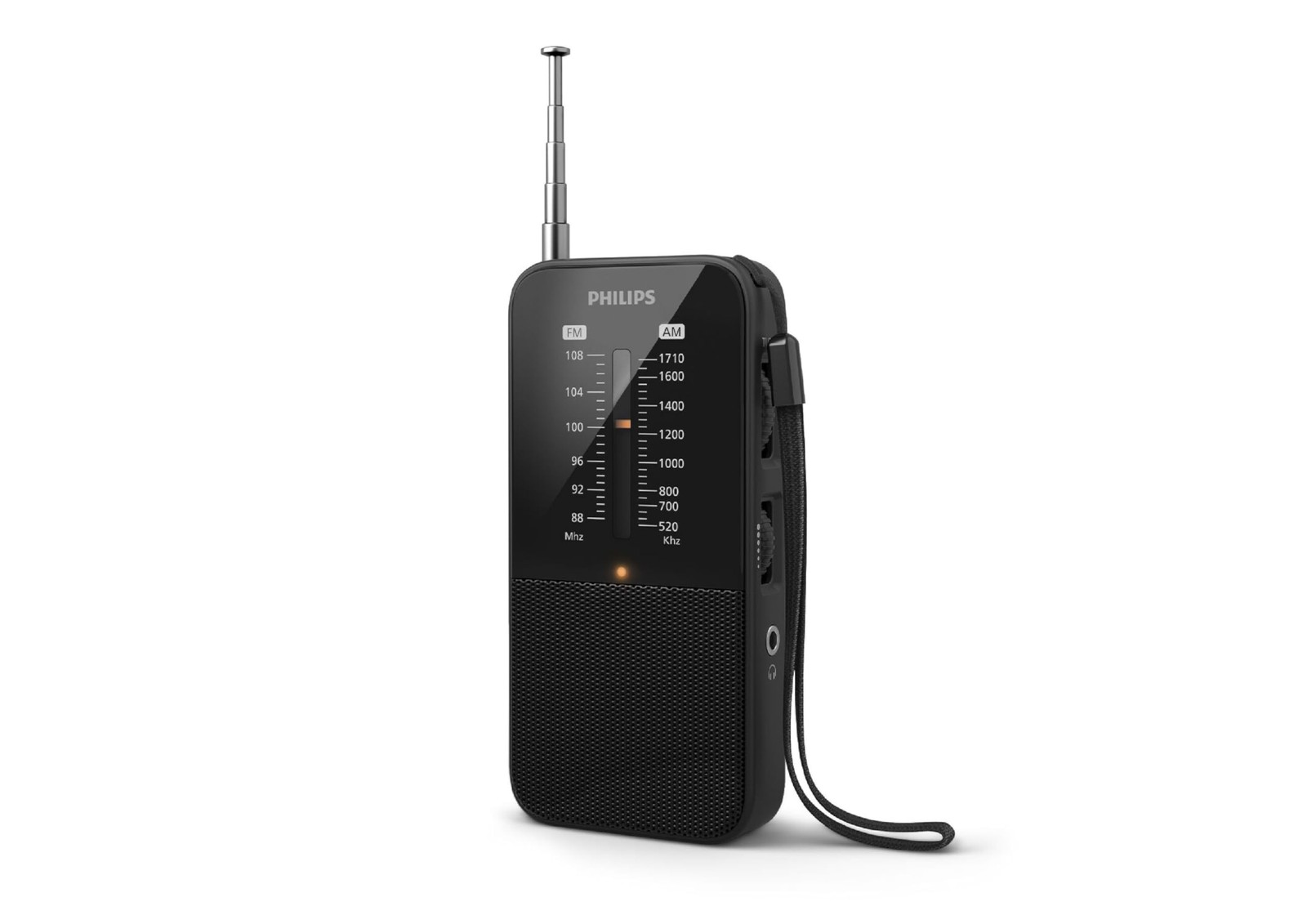 Radio portable FM MW TAR1509 noire avec prise casque