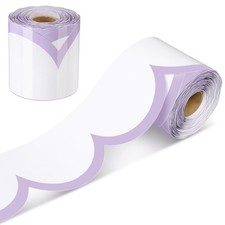 65ft Lavender White Bulletin Board Border for Classroom Decoration