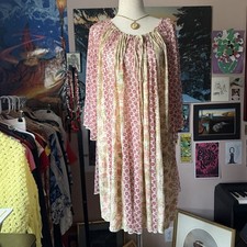 Free People Feeling Groovy Floral Midi Sheer Over Dress Size Small Flowy Boho