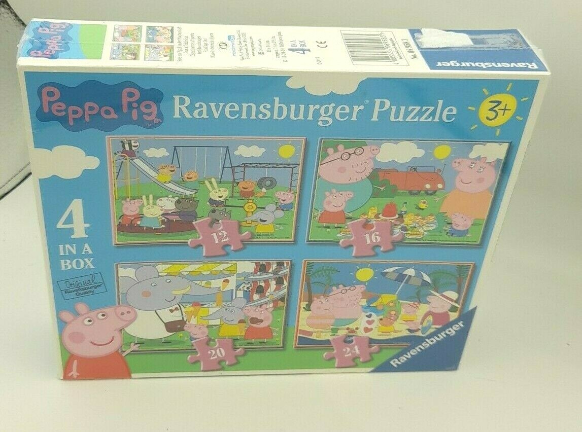 Ravensburger Peppa Pig 4 in a Box (12, 16, 20, 24pc) Jigsaw Puzzles NEW SEALED