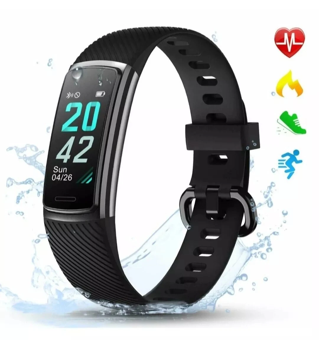Letsfit ID152 Fitness Tracker Smart Bracelet with Sleep Monitor, IP68, Black
Opens in a new window o