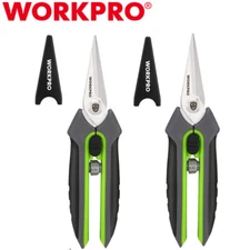 WORKPRO 2 Packs Pruning Shears Set 6.5" Gardening Scissors Snips Clippers Pruner