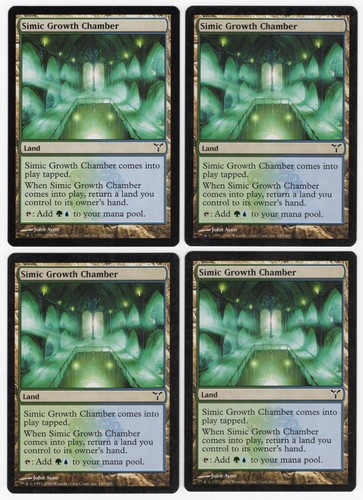 Simic Growth Chamber x4 4x 2006 Dissension Colorless Land PLAYSET MTG NM AZ1