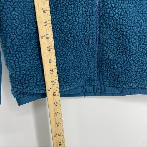 Patagonia boys fleece jacket teal blue Sz XL 14 - Picture 6 of 12