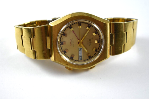 Vintage Torino Swiss Made Automatic Alarm Day Date Calendar 17J Watch Run lot.ey - Picture 2 of 8