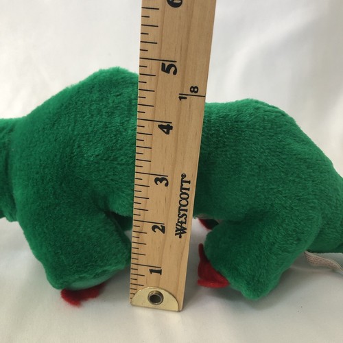 Vtg Circus Circus Nessie Green Lockness Monster Stuffed Animal Plush 14” Girl - Picture 15 of 15