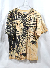 Gildan Heavy Weight Tag USA Made, Tie Dye Lion Animal Kingdon Shirt, Men's M