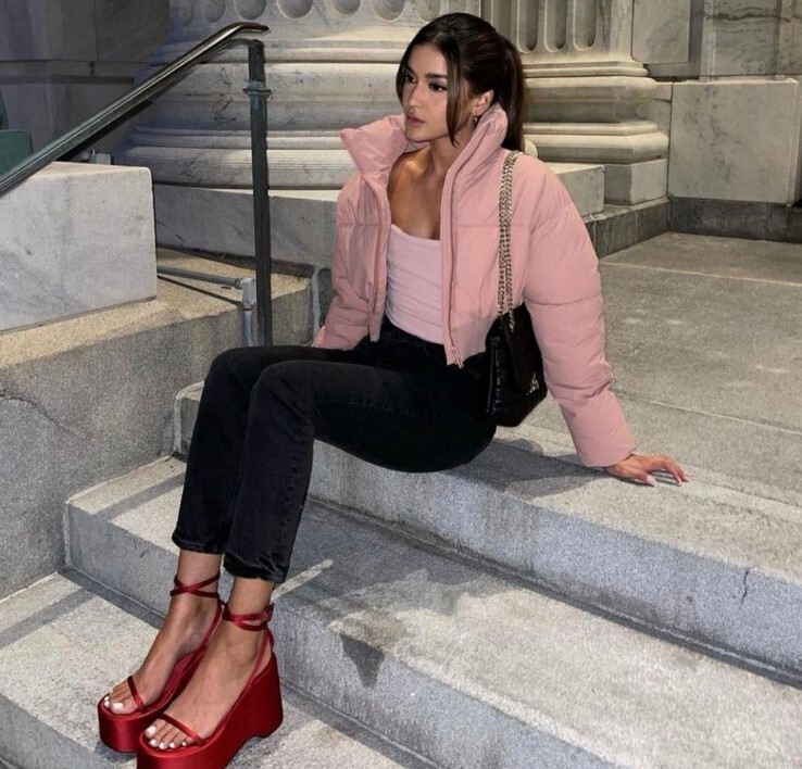 Zara sz. M Matte Pink Crop Puffer Jacket Oversized BLOGGER