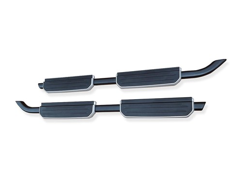 Barras de peldaños laterales negras curvadas para adaptarse a tubos accesorios Land Rover Defender 110 4x4 - Imagen 3 de 5
