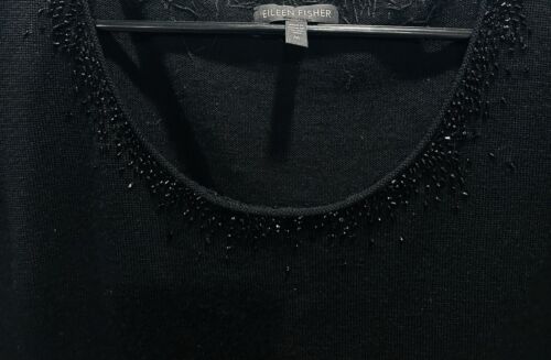 Eileen Fisher Merino Wool Mini Dress with Neck Detail, SZ M, $198 Retail, NWOT - Picture 4 of 5