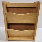 Wooden Hinged Mail Holder/Key Cabinet Magnetic Closure Wall Mount Box Hidden