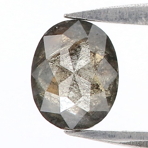 Diamante natural suelto forma ovalada 0,58 quilates 5,90 mm sal y pimienta diamante QL614 - Imagen 8 de 8