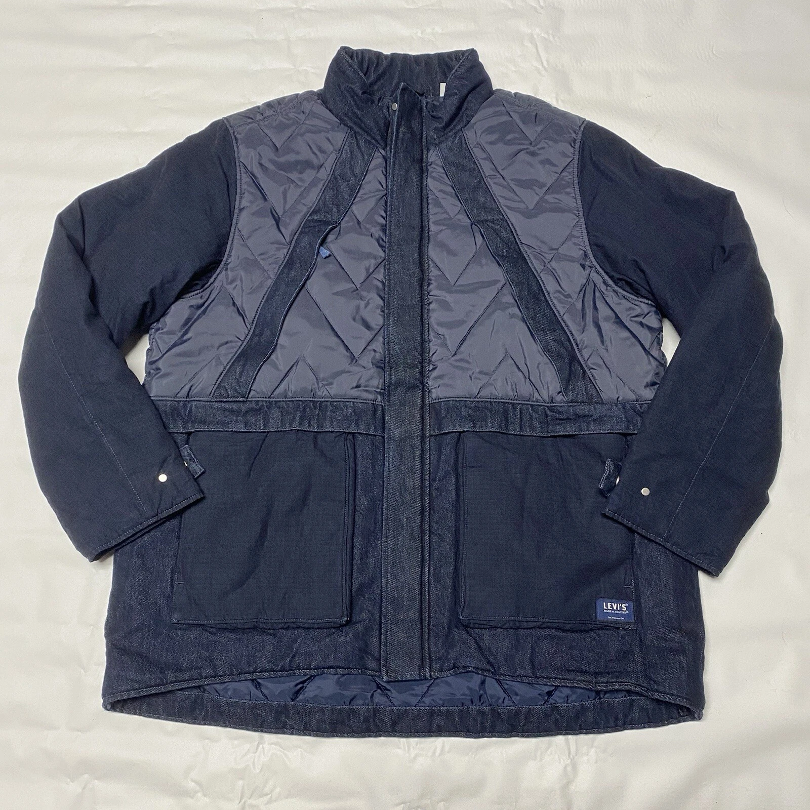 Levi's Levis Made & Crafted Denim Quilted Mountain Coat Jacket 212750000 XL LVC
