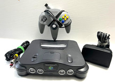 Nintendo 64 Authentic Black N64 Console Controller Power Supply AV Cable Tested