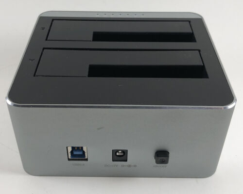 Inateck Aluminum USB 3.0 Dual Bay Hard Drive SATA Docking Station Offline Clone - Picture 3 of 7