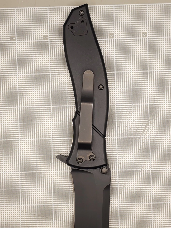 HTM Greg Lightfoot Bullwhip Black Folding Knife (3.5" Black Plain), Discontinued - Image 2 of 4