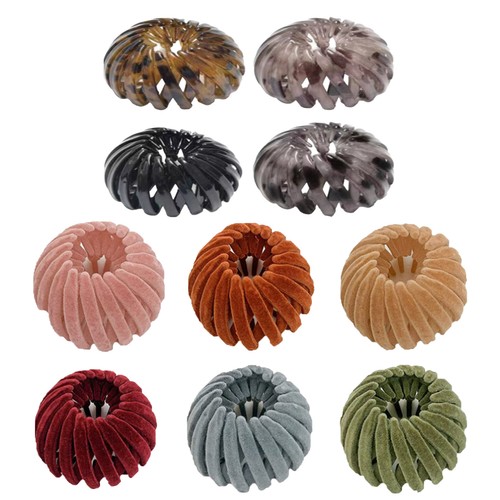 Bird Nest Hair Clip 4X Birds Nest Hair Claw Clamps Retractable Bun Maker