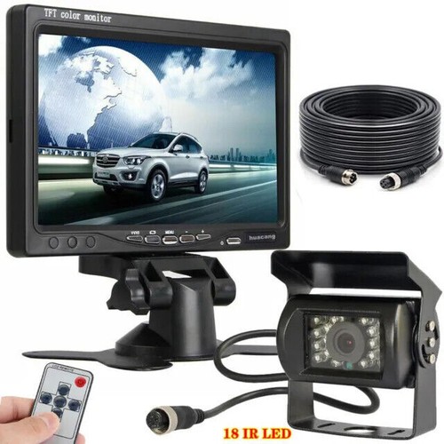 7 '' Monitor Rückfahrkamera HD Parken Rückfahrsystem für Wohnmobil LKW BUS - Bild 1 von 16