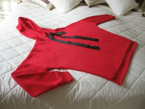 Ladies Sports Jumper With Hood Design Miss Valley Size Medium Red Polyester - Picture 2 of 12