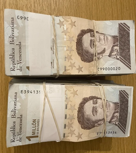 VENEZUELA BUNDLE USED 1000 x 1.000.000 BOLIVARES BRICK BANKNOTES 2020 1 MILLION