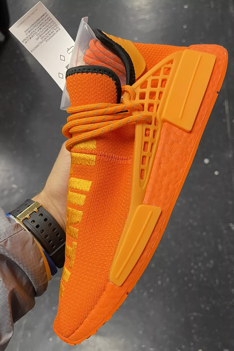 Adidas HU NMD Pharrell Williams Orange GY0095 Mens Size 9 In Hand