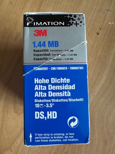 13x Imation 3M HD floppy disks 3.5" 1.44mb, formatted, in original box - Photo 2/6