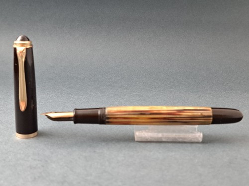 🟠PELIKAN 400 NN Brown Striped Germany KEF Nib 14C-585 Vintage EX - Picture 9 of 24