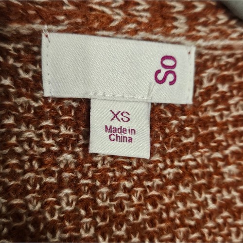 SO Maglione cardigan donna colore ruggine arancione bruciato con tasche taglia XS - Foto 3 di 7