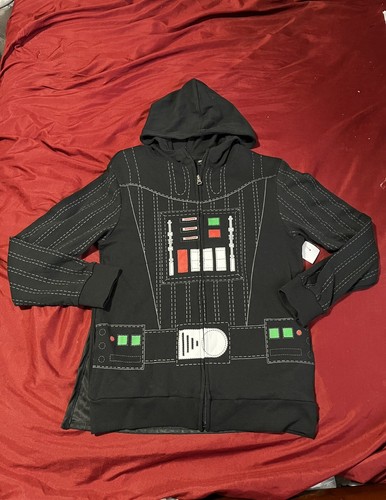 New Star Wars Sweater Youth Black Long Sleeve Hoodie Cape Darth Vader, XLARGE - Picture 2 of 9