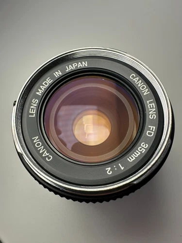 Canon FD 35mm f/2 "Chrome Nose" Concave Lens