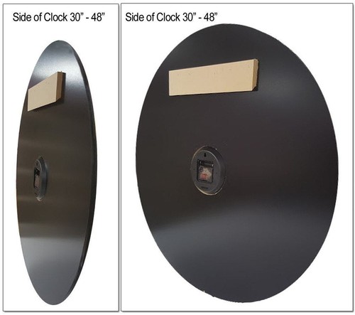 Galway Black Clock, Black wall clock, Ultra Quiet, Lifetime Warranty, 8 sizes, - Picture 4 of 5