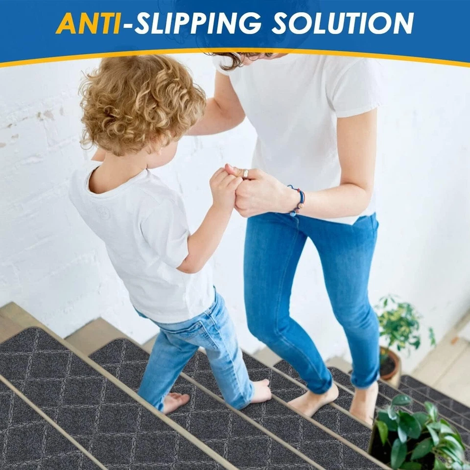 15 Alfombra antideslizante ‎Polímero 30"x8" perfecta para escalleras de madera EUA - Imagem 2 de 4