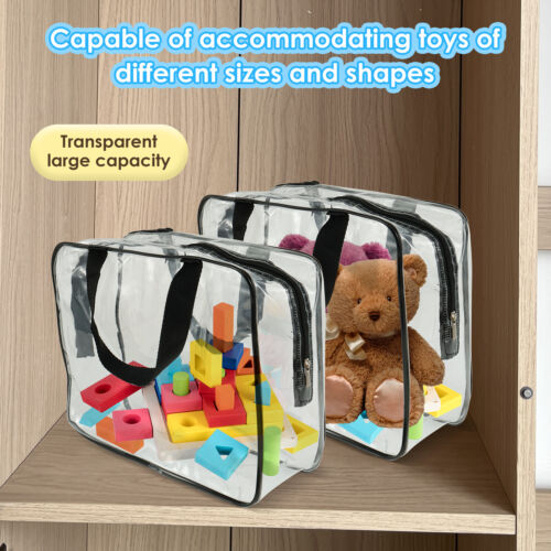 9 Packs Transparent Handheld Toy Organizer Bag Toy Storage Bag for Board*