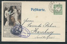 Bayern Herrliche echt gelaufene GA zur Industrieausstellung N&uuml;rnberg 1906