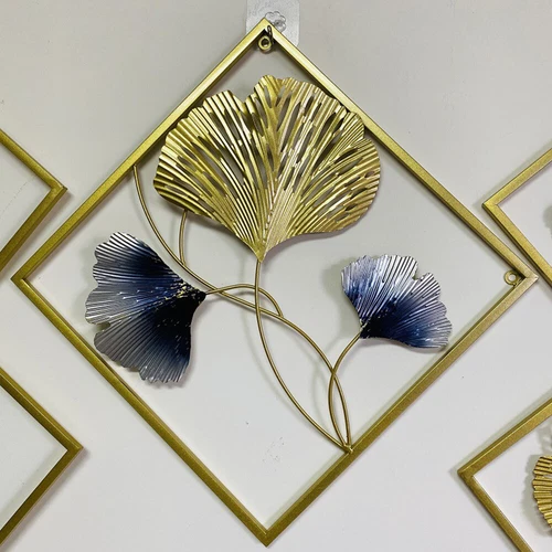 Groß Deko Wand Ginkgo Ginko Blatt gold Metall Wandbild Wanddekoration Wanddeko - Bild 11 von 13