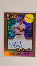 2022 Donruss Optic Retro 1981 Signatures Holo Prizm Paul Goldschmidt Auto /12