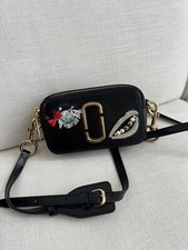 Marc Jacobs Snapshot BLACK Small Camera bag Embellished Sequin crossbody Handbag