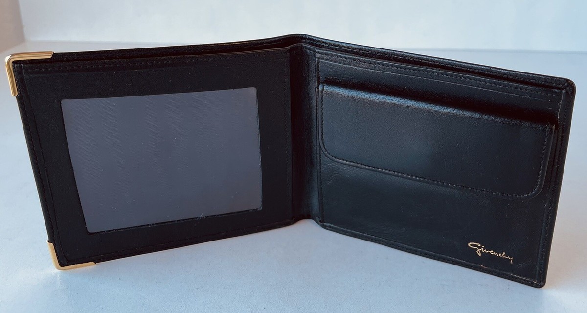 Authentic Vintage Givenchy ID Bifold Wallet Black Leather Authentic Vintage Givenchy ID Bifold Wallet Black Leather