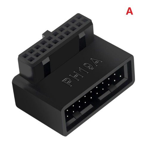 Adaptateur En-tête Carte Mère Ordinateur USB 3.0 19P 20P 90 Degrés Convertisseur B - Photo 3/12