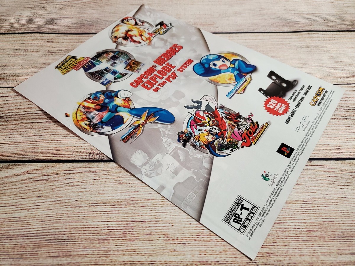Capcom Classics Collection Remix PSP Game Promo Ad Art Print