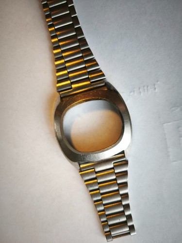 Stainless Steel Bracelet & Watch Case for Zodiac Timepiece - Vintage 1960s/70s