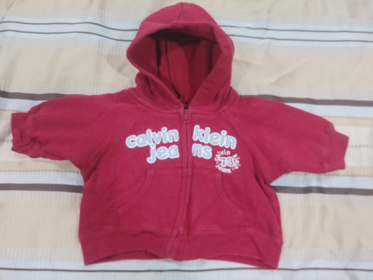 Calvin Klein Jeans Baby Girl Boy Size 3-6 Months Zip Sweatshirt