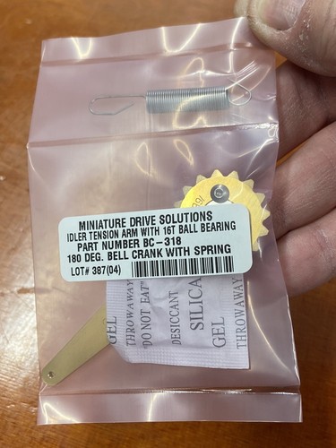 WATCH VIDEO 1 BRASS LADDER CHAIN BALL BEARING IDLER SPROCKET TENSION ARM +SPRING - Picture 6 of 11