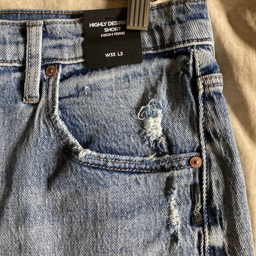NWT Silver Jeans Co “Highly Desirable Short” Women 33 High Rise Cut-Off Med Wash - Picture 5 of 14