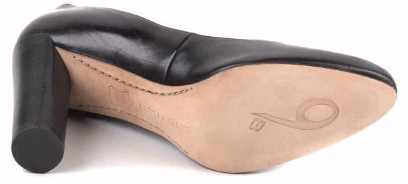 New BOUTIQUE 9 Women Black Leather High Heel Pump Slip On Dress Shoe Sz 8.5 M - Image 3 of 3